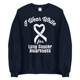 Lung Cancer Awareness I Wear White Sweater