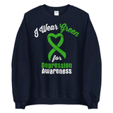 Depression Awareness I Wear Green Sweater