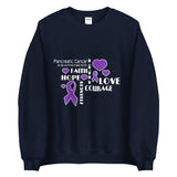 Pancreatic Cancer Awareness Faith, Hope, Courage Sweater