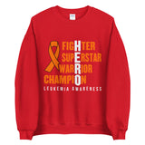 Leukemia Awareness Fighter, Superstar, Warrior, Champion, Hero Sweater