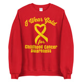 Childhood Cancer Awareness I Wear Gold Sweater