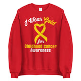 Childhood Cancer Awareness I Wear Gold Sweater