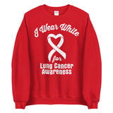 Lung Cancer Awareness I Wear White Sweater