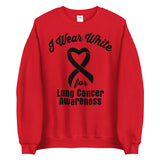 Lung Cancer Awareness I Wear White Sweater