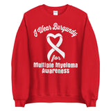 Multiple Myeloma Awareness I Wear Burgundy Sweater