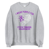 Cystic Fibrosis Awareness I Wear Purple Sweater