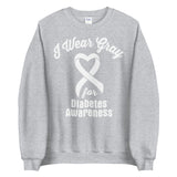 Diabetes Awareness I Wear Gray Sweater