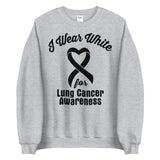 Lung Cancer Awareness I Wear White Sweater