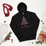 Breast Cancer Awareness Christmas Tree Hoodie - The Awareness Store