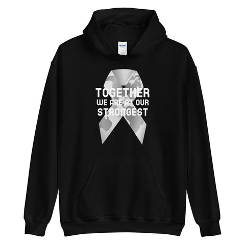 Brain Cancer Awareness Together We Are at Our Strongest Hoodie - The Awareness Store