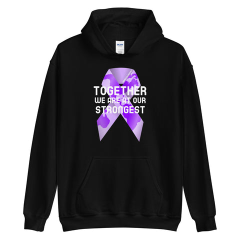 Fibromyalgia Awareness Together We Are at Our Strongest Hoodie - The Awareness Store