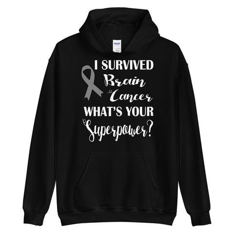 Brain Cancer Awareness I Survived, What's Your Superpower? Hoodie