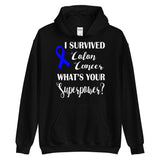 Colon Cancer Awareness I Survived, What's Your Superpower? Hoodie