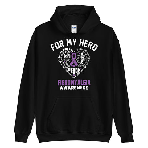 Fibromyalgia Awareness For My Hero Hoodie - The Awareness Store