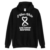 Lung Cancer Awareness I Wear White Hoodie