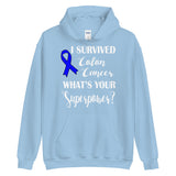 Colon Cancer Awareness I Survived, What's Your Superpower? Hoodie