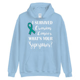 Ovarian Cancer Awareness I Survived, What's Your Superpower? Hoodie - The Awareness Store