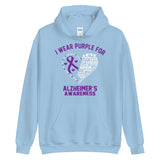 Alzheimer's Awareness I Wear Purple Hoodie