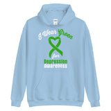 Depression Awareness I Wear Green Hoodie