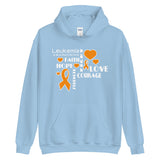 Leukemia Awareness Faith, Hope, Courage Hoodie