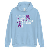 Lupus Awareness Faith, Hope, Courage Hoodie