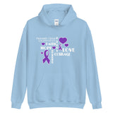 Pancreatic Cancer Awareness Faith, Hope, Courage Hoodie