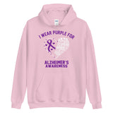 Alzheimer's Awareness I Wear Purple Hoodie