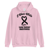 Lung Cancer Awareness I Wear White Hoodie