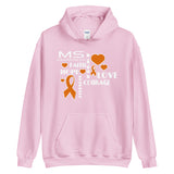 Multiple Sclerosis Awareness Faith, Hope, Courage Hoodie