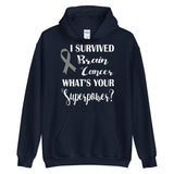 Brain Cancer Awareness I Survived, What's Your Superpower? Hoodie