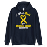 Childhood Cancer Awareness I Wear Gold Hoodie