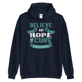 Ovarian Cancer Awareness Believe & Hope for a Cure Hoodie - The Awareness Store