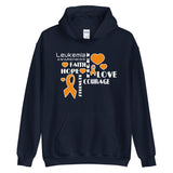 Leukemia Awareness Faith, Hope, Courage Hoodie