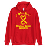 Childhood Cancer Awareness I Wear Gold Hoodie