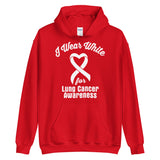 Lung Cancer Awareness I Wear White Hoodie