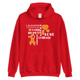 Leukemia Awareness Faith, Hope, Courage Hoodie