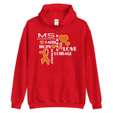 Multiple Sclerosis Awareness Faith, Hope, Courage Hoodie