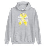 Childhood Cancer Awareness Together We Are at Our Strongest Hoodie - The Awareness Store