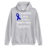Colon Cancer Awareness I Survived, What's Your Superpower? Hoodie