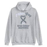 Brain Cancer Awareness I Wear Gray Hoodie