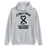 Lung Cancer Awareness I Wear White Hoodie