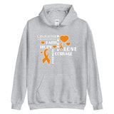 Leukemia Awareness Faith, Hope, Courage Hoodie