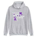 Pancreatic Cancer Awareness Faith, Hope, Courage Hoodie