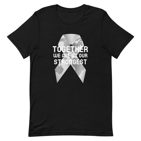 Brain Cancer Awareness Together We Are at Our Strongest T-Shirt - The Awareness Store