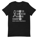 Brain Cancer Awareness Fighter, Superstar, Warrior, Champion, Hero T-Shirt