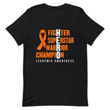 Leukemia Awareness Fighter, Superstar, Warrior, Champion, Hero T-Shirt