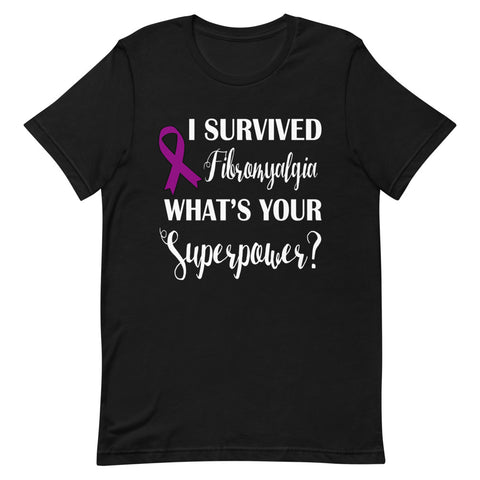 Fibromyalgia Awareness I Survived, What's Your Superpower? T-Shirt - The Awareness Store