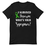 Depression Awareness I Survived, What's Your Superpower? T-Shirt - The Awareness Store