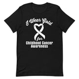 Childhood Cancer Awareness I Wear Gold T-Shirt - The Awareness Store