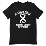 Ovarian Cancer Awareness I Wear Teal T-Shirt - The Awareness Store